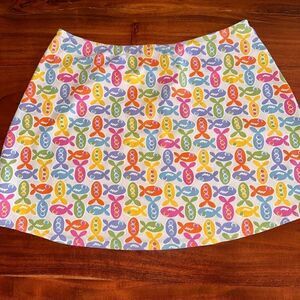 🐟🐡FRESH PRODUCE🐡🐟 Splash Skirt swimsuit cover Fish Beach Swim NWT SZ 10
